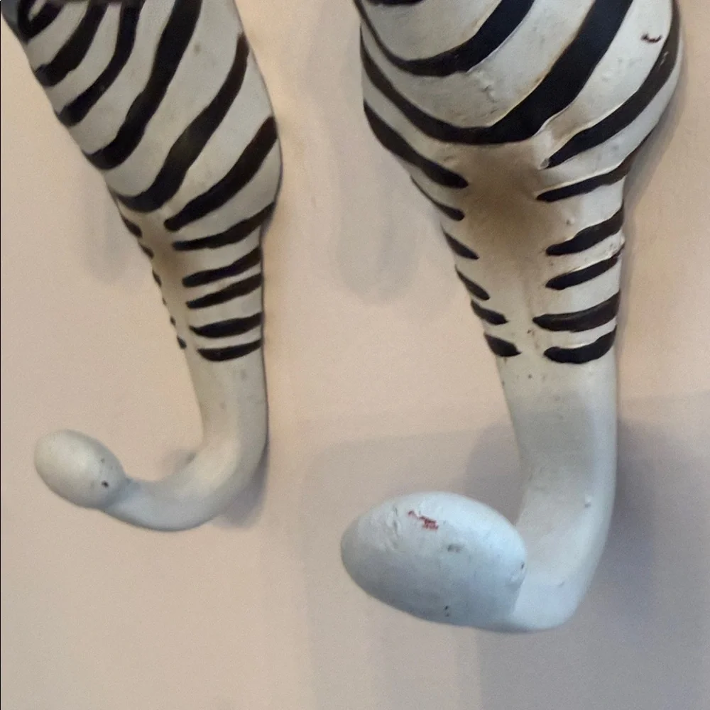 Zebra Head Wall Hooks - Black and White